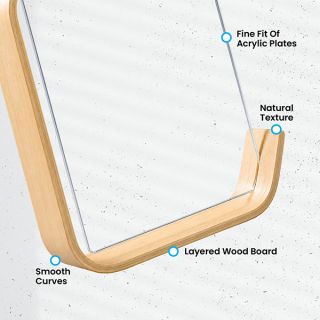 Transparent Acrylic with L-Shape Wood Frame 03