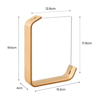 Transparent Acrylic with L-Shape Wood Frame 07