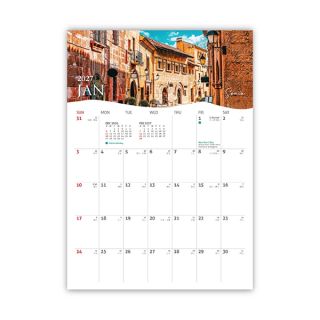 Travel ll Wire-O Desk Calendar 2027 03