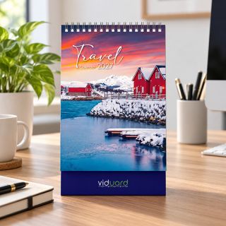 Travel ll Wire-O Desk Calendar 2027 02