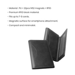 TRIFOLD PU Magnetic Wallet with RFID Block 08