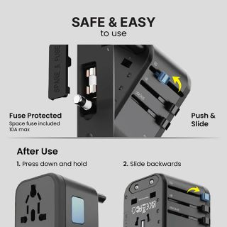 ULTRALINK Travel Adapter 2 USB + 2 Type C Charger 05