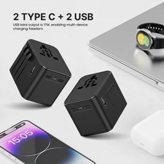 ULTRALINK Travel Adapter 2 USB + 2 Type C Charger 03