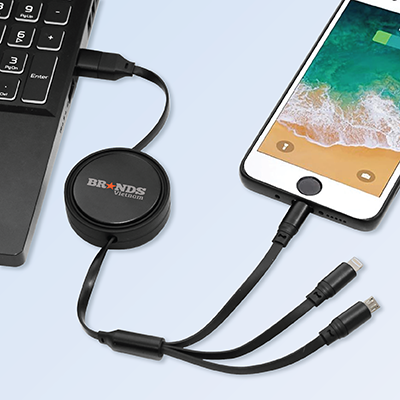 UNICORD 3-in-2 Retractable USB Fast Charging Cable 03