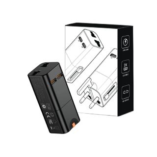 Universal Travel Adapter AC + 2 Type C Charger 07