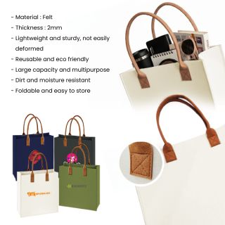 URBAN Felt 2 Tone Tote Bag - M 08