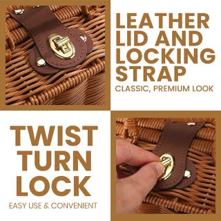 RATTAN Retro Basket for Gifts Set - L 05