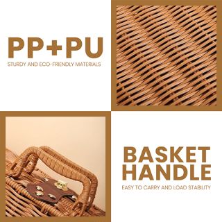 RATTAN Retro Basket for Gifts Set - L 04