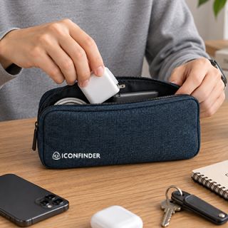 Water Repellent Travel Gadget Pouch - L Size