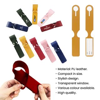 WE PU Leather Luggage Tag Holder 10