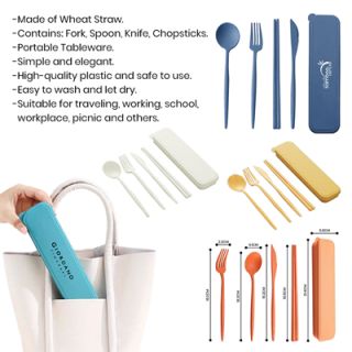 WHEAT 4-in-1 Colour Eco-Cutlery Set 11