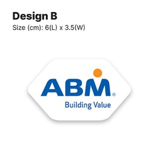 White Acrylic Name Tag with Magnetic Back 04