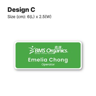 White Acrylic Name Tag with Magnetic Back 05