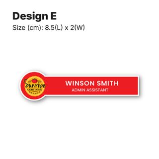 White Acrylic Name Tag with Magnetic Back 07