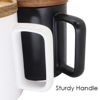Wooden Cap Ceramic Mug - 450ml 07