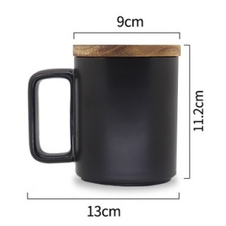 Wooden Cap Ceramic Mug - 450ml 10