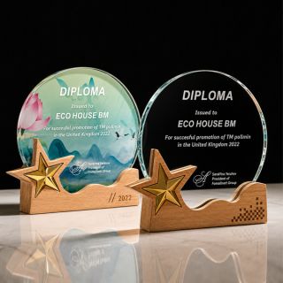 Wooden Crystal Series type 2 Trophy 02