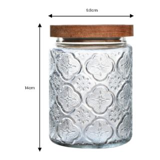 Wooden Lid Glass Canister - 700ml 11