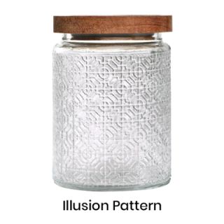 Wooden Lid Glass Canister - 700ml 08