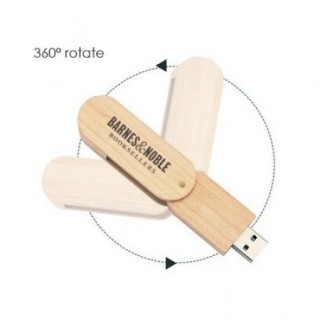 Wooden 360 Swivel USB Flash Drive - 8GB