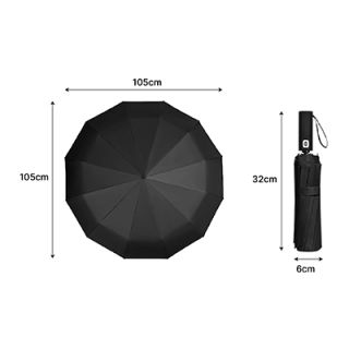 XIXILIA 23" Auto-Open Close 12 Panel Double Ribs Umbrella 08