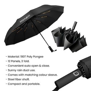XIXILIA 23" Auto-Open Close 12 Panel Double Ribs Umbrella 09