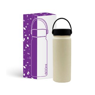 YOUNG Double Wall Stainless Steel Flask with Handle - 600ml 08