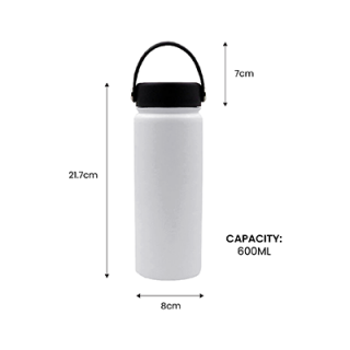 YOUNG Double Wall Stainless Steel Flask with Handle - 600ml 07