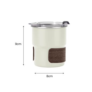 ZEN Stainless Steel Tumbler with Wooden Holder - 300ml 07