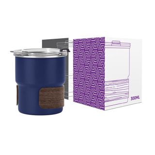 ZEN Stainless Steel Tumbler with Wooden Holder - 300ml 08