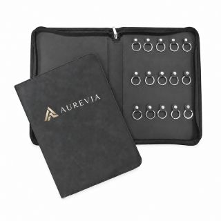 Zippered 15 Key Leather Organizer with Cards Holder 01