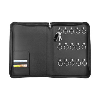 Zippered 15 Key Leather Organizer with Cards Holder 03