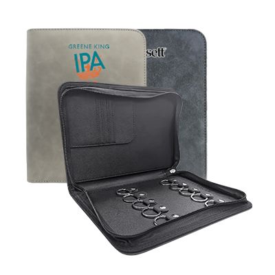 Zippered 10 Key Leather Organizer with Cards Holder