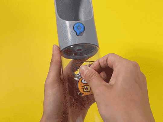 UV DTF transfer stickers being applied to a product surface